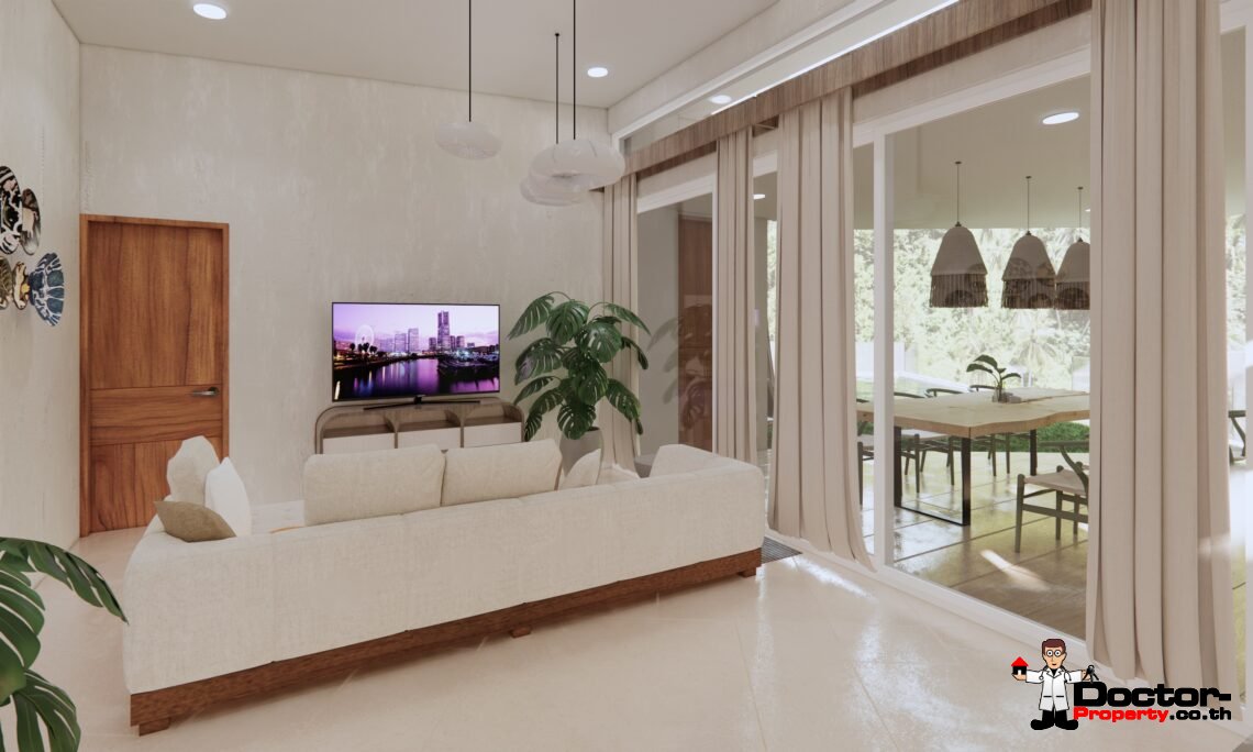 Tropical 3-4 Bedroom Pool Villa with Sea View in Lamai, Koh Samui – For Sale